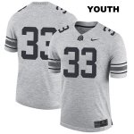 Youth NCAA Ohio State Buckeyes Dante Booker #33 College Stitched No Name Authentic Nike Gray Football Jersey HE20V55WE